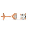 1.00ct Old Mine Cut Diamond Stud Earrings in 18K Rose Gold