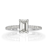1.37ct Emerald Cut Diamond Engagement Ring