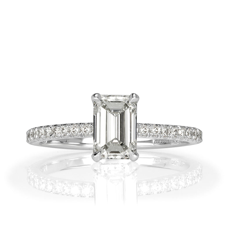 1.37ct Emerald Cut Diamond Engagement Ring