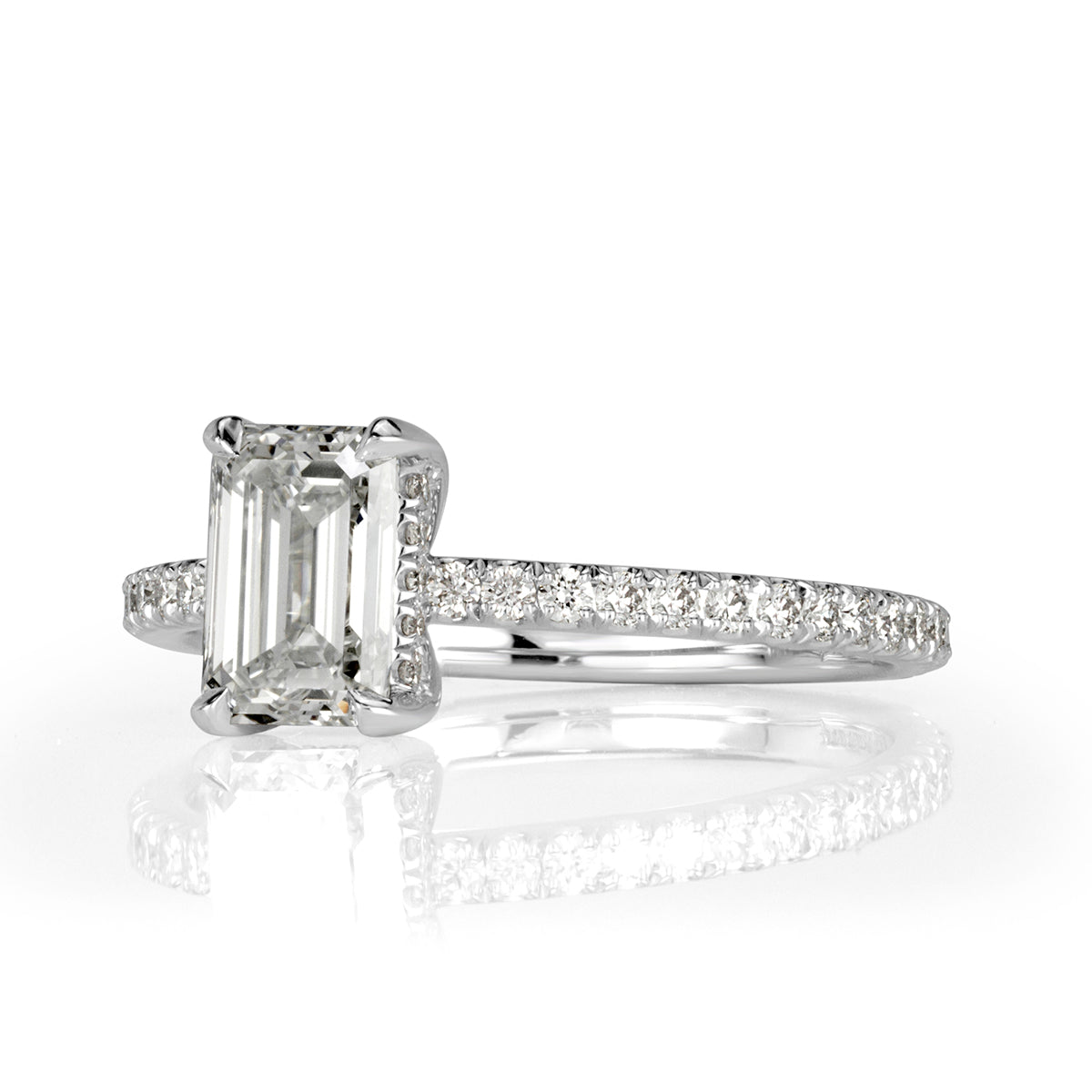 1.37ct Emerald Cut Diamond Engagement Ring