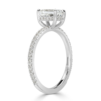 1.37ct Emerald Cut Diamond Engagement Ring