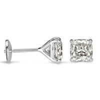 2.04ct Old Mine Cut Diamond Stud Earrings