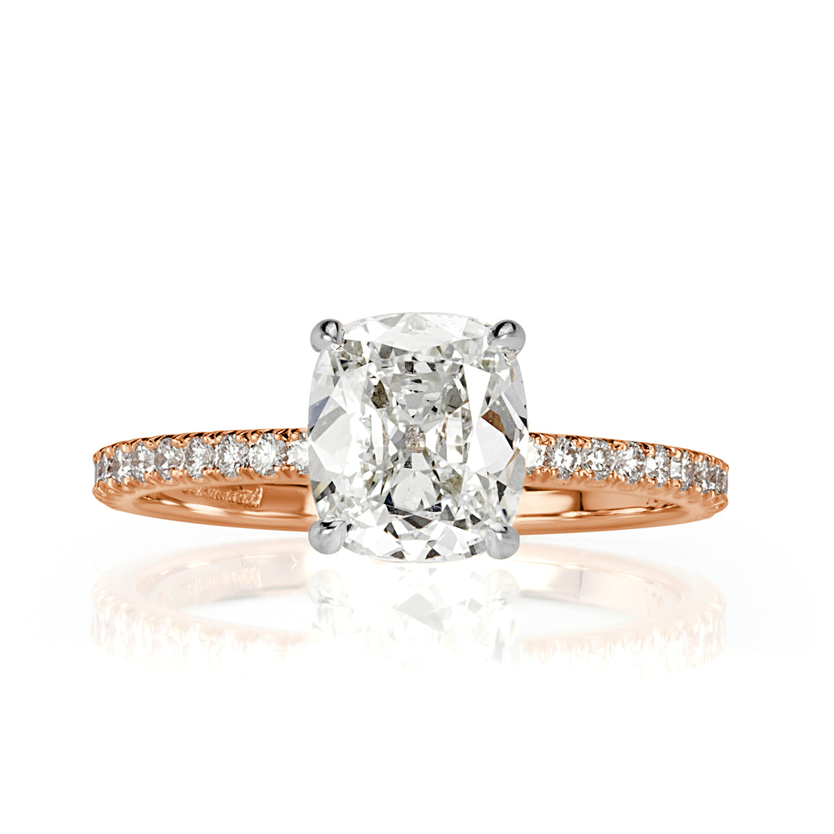 1.69ct Old Mine Cut Diamond Engagement Ring