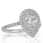 1.62ct Pear Shaped Diamond Engagement Ring