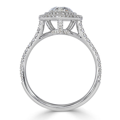 1.62ct Pear Shaped Diamond Engagement Ring