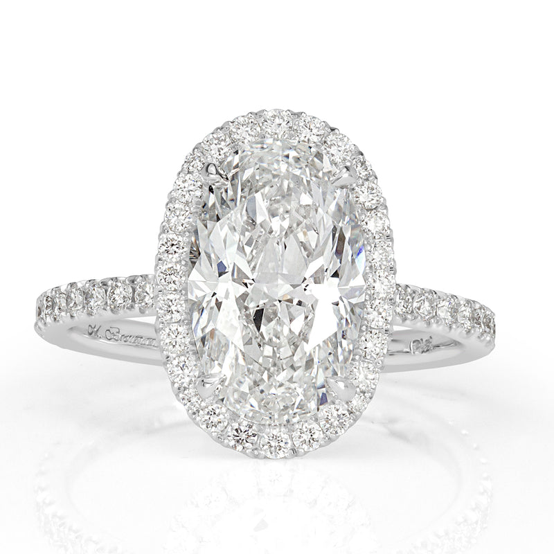 4.61ct Oval Cut Diamond Engagement Ring
