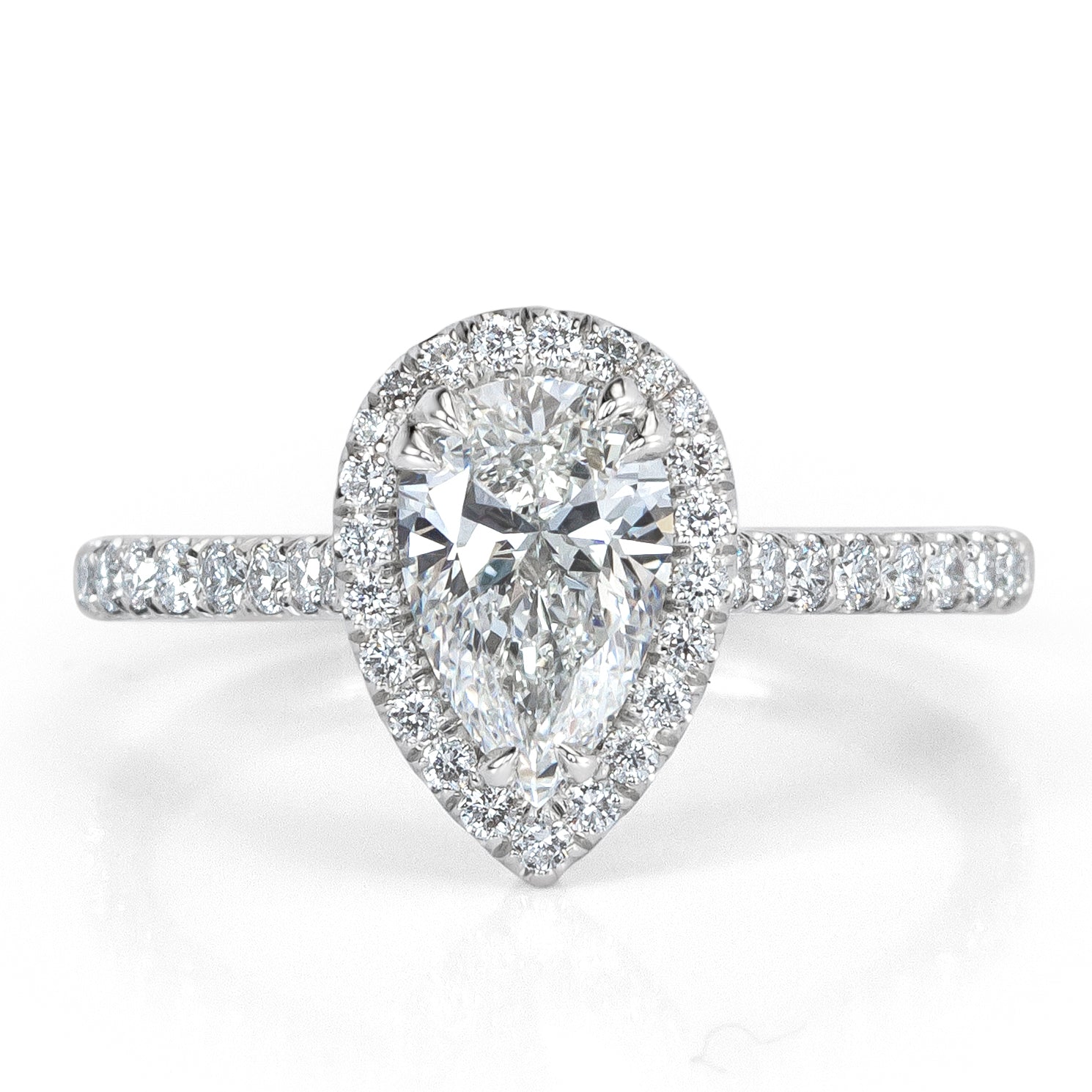 1.43ct Pear Shaped Diamond Engagement Ring