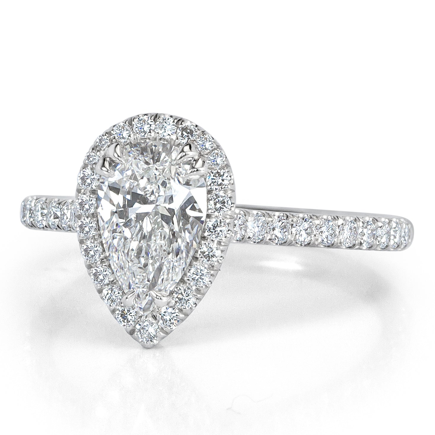 1.43ct Pear Shaped Diamond Engagement Ring