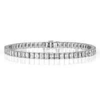 11.08ct Emerald Cut Diamond Tennis Bracelet in 18k White Gold