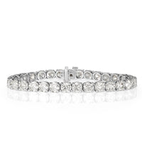 22.07ct Round Brilliant Cut Diamond Tennis Bracelet in 18k White Gold
