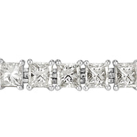 10.41ct Princess Cut Diamond Tennis Bracelet in 18k White Gold