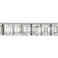 11.47ct Emerald Cut Diamond Tennis Bracelet in 18k White Gold