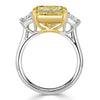 8.25ct Light Yellow Radiant Cut Diamond Engagement Ring