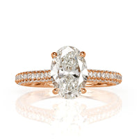 1.97ct Oval Cut Diamond Engagement Ring