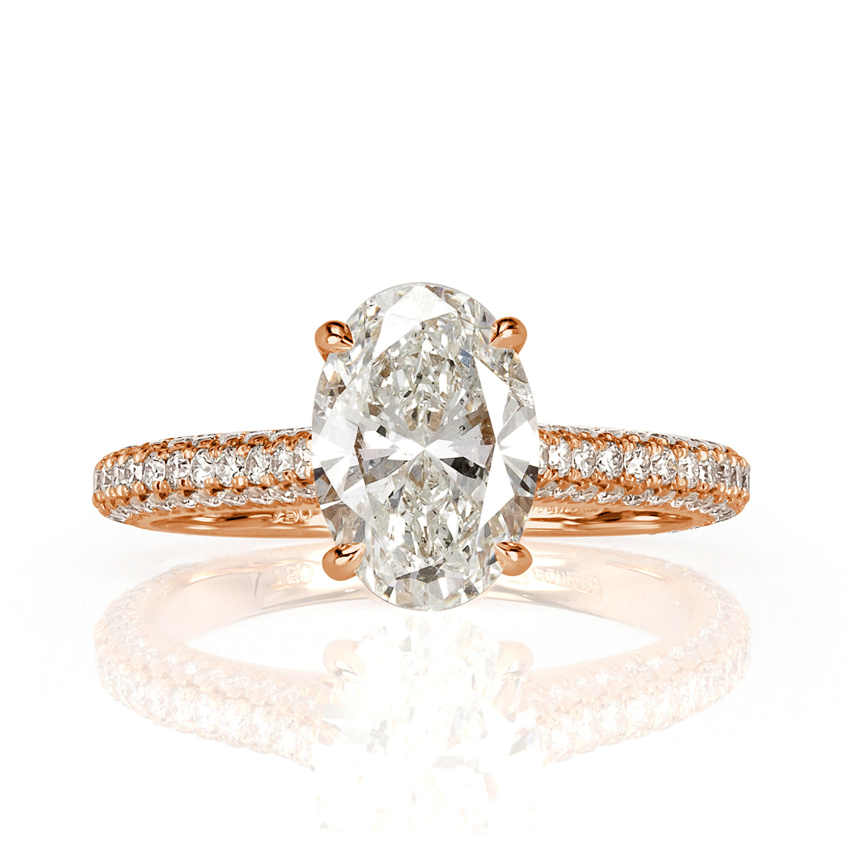 1.97ct Oval Cut Diamond Engagement Ring