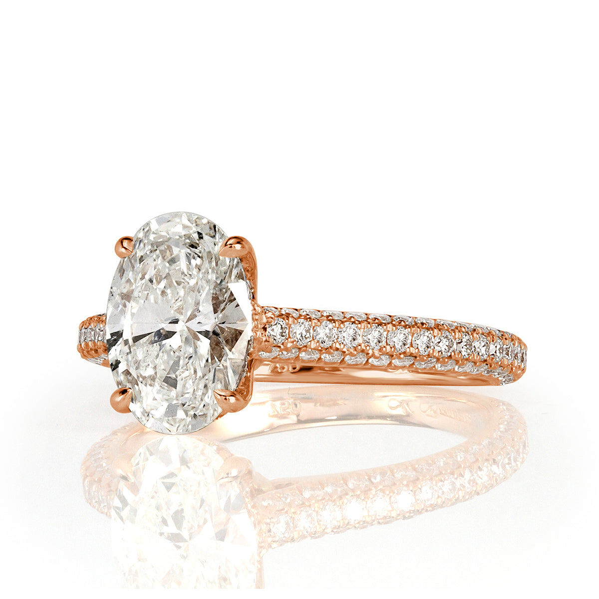 1.97ct Oval Cut Diamond Engagement Ring