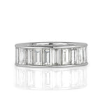 5.73ct Baguette Cut Diamond Eternity Band in 18k White Gold