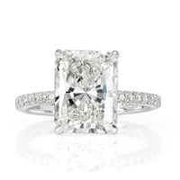 4.36ct Radiant Cut Diamond Engagement Ring