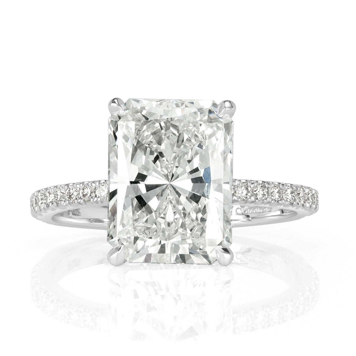 4.36ct Radiant Cut Diamond Engagement Ring