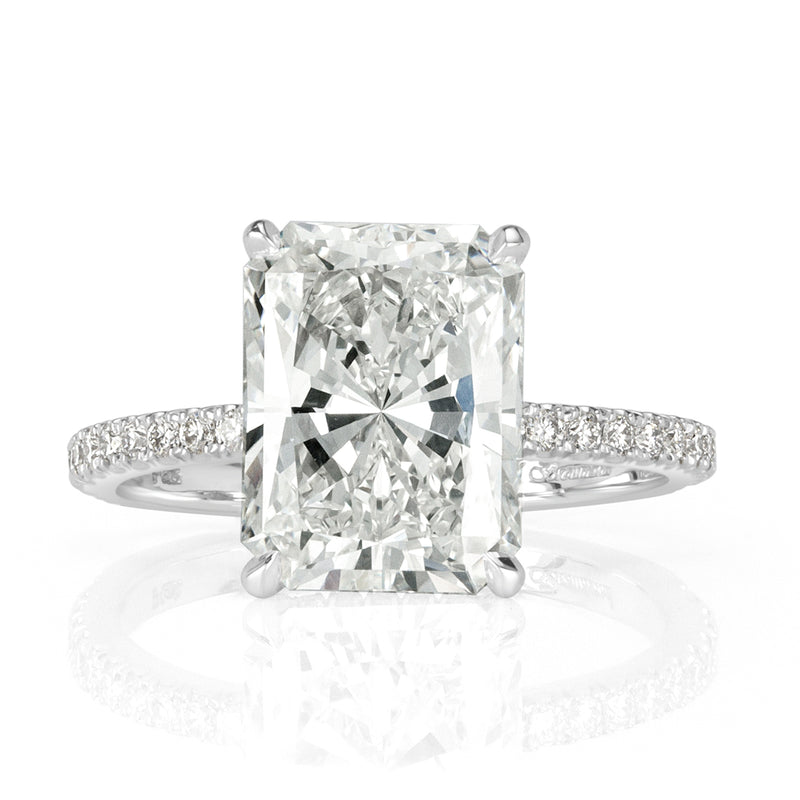 4.36ct Radiant Cut Diamond Engagement Ring