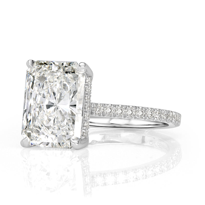 4.36ct Radiant Cut Diamond Engagement Ring