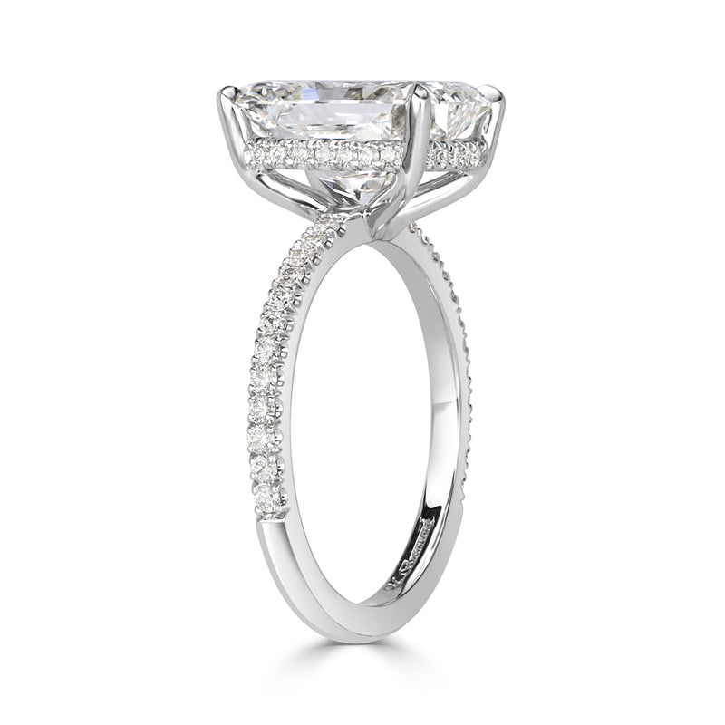 4.36ct Radiant Cut Diamond Engagement Ring