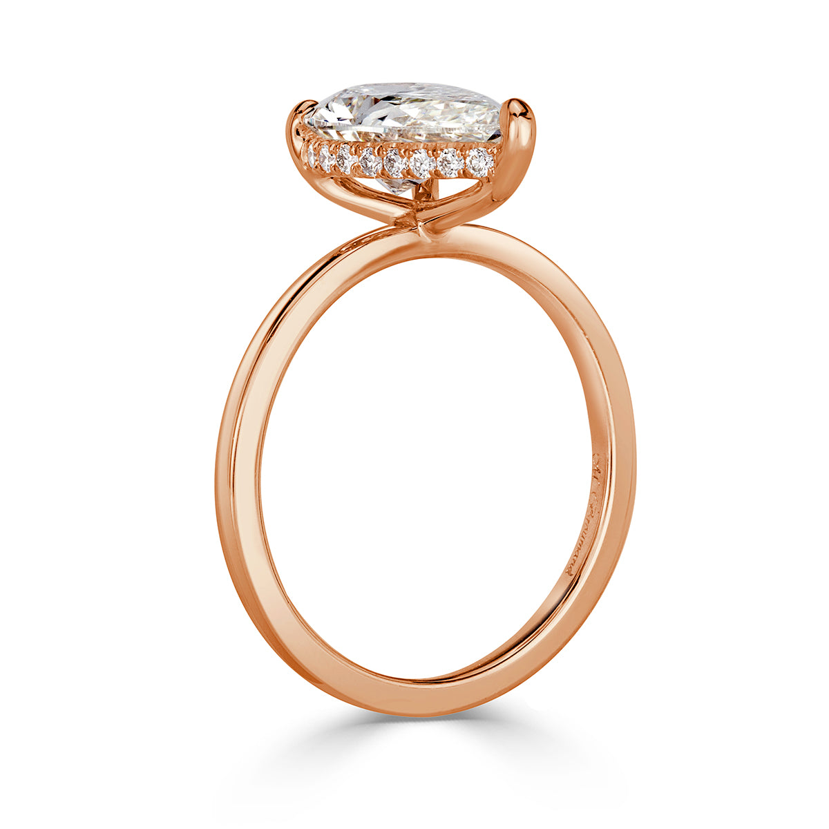 2.71ct Pear Shaped Diamond Engagement Ring