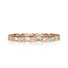 1.00ct Baguette Cut and Round Brilliant Cut Diamond Eternity Band in 18k Rose Gold