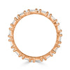 1.00ct Baguette Cut and Round Brilliant Cut Diamond Eternity Band in 18k Rose Gold