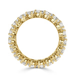3.65ct Pear Shaped Diamond Eternity Band in 18k Yellow Gold