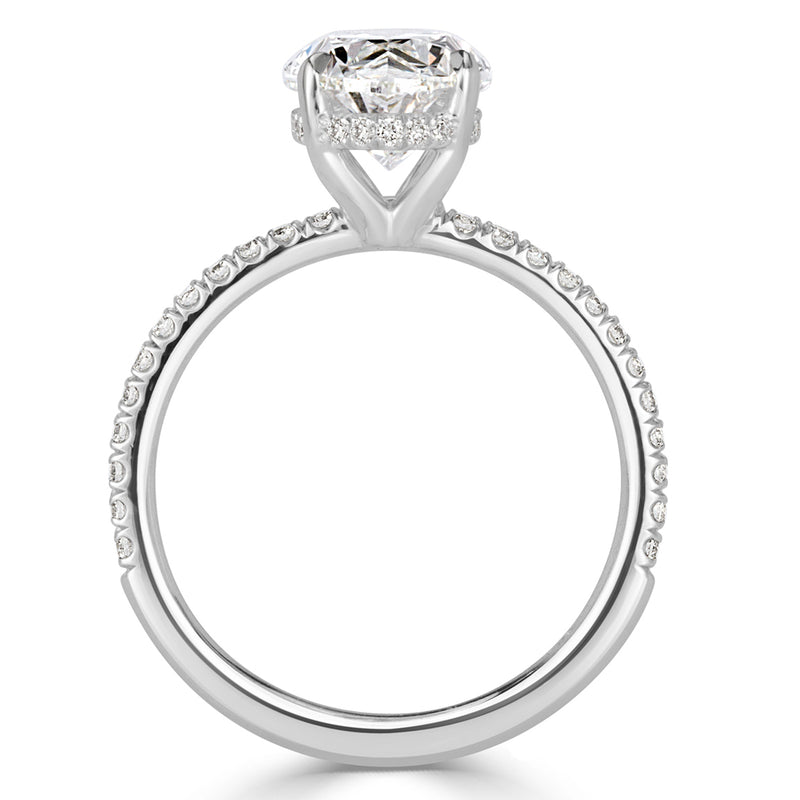 3.34ct Oval Cut Diamond Engagement Ring