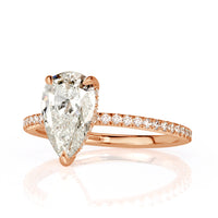 1.86ct Pear Shaped Diamond Engagement Ring
