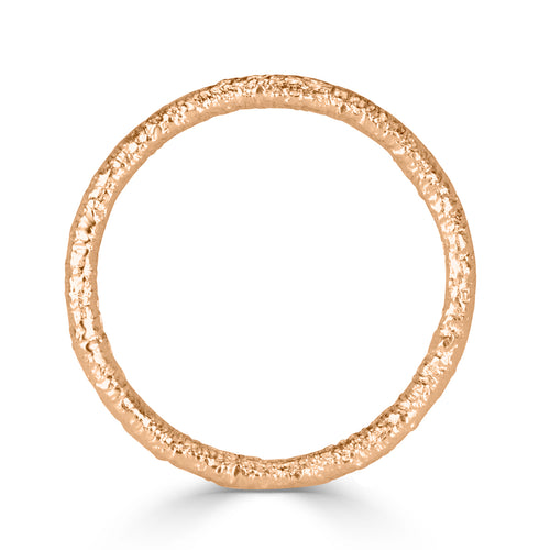 Handmade Textured Band in 18k Rose Gold