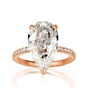 5.55ct Pear Shaped Diamond Engagement Ring