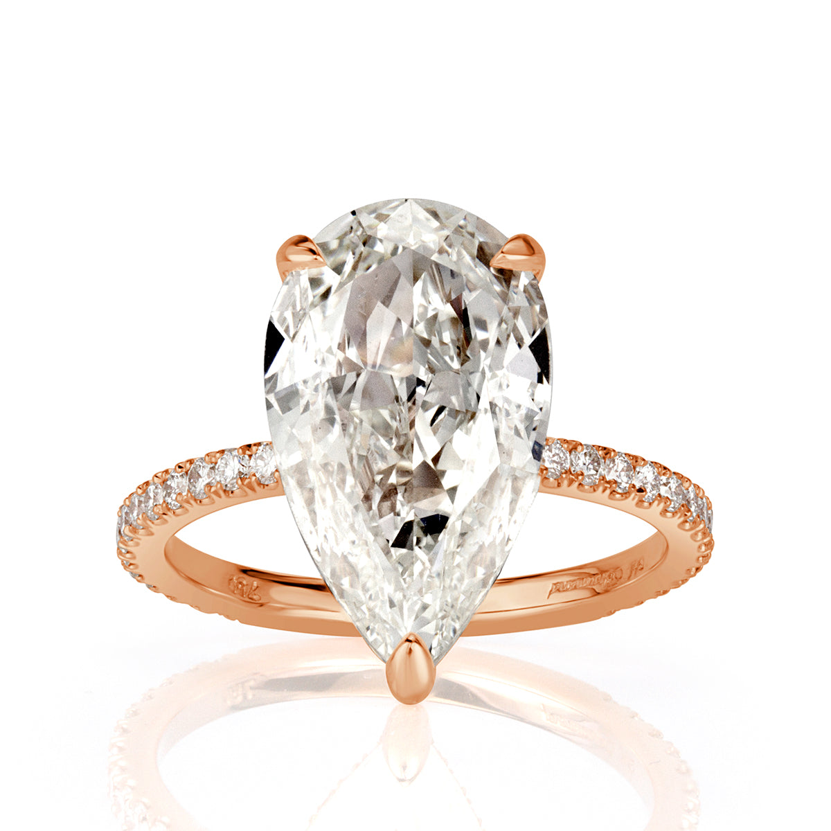 5.55ct Pear Shaped Diamond Engagement Ring