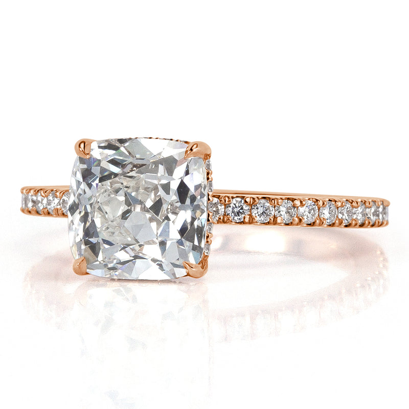 2.47ct Old Mine Cut Diamond Engagement Ring