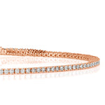 1.14ct Round Brilliant Cut Diamond Tennis Bracelet in 14k Rose Gold