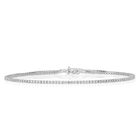 1.14ct Round Brilliant Cut Diamond Tennis Bracelet in 14k White Gold