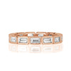 1.40ct Baguette Cut Diamond Eternity Band with Milgrain in 18k Rose Gold