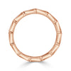 1.40ct Baguette Cut Diamond Eternity Band with Milgrain in 18k Rose Gold