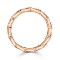 1.40ct Baguette Cut Diamond Eternity Band with Milgrain in 18k Rose Gold