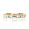 1.40ct Baguette Cut Diamond Eternity Band with Milgrain in 18k Yellow Gold