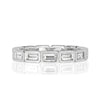 1.40ct Baguette Cut Diamond Eternity Band with Milgrain in Platinum