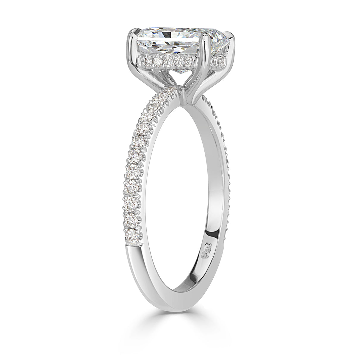 1.62ct Radiant Cut Diamond Engagement Ring