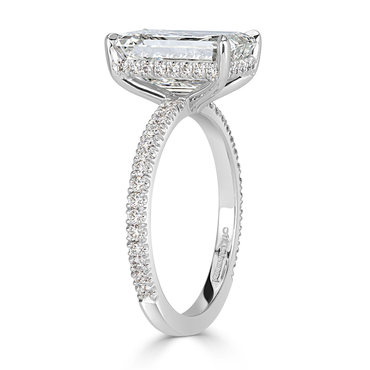 4.69ct Emerald Cut Diamond Engagement Ring