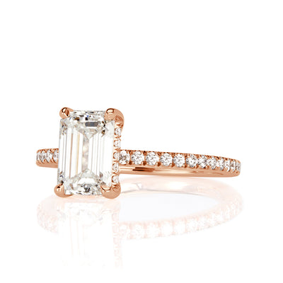 1.84ct Emerald Cut Diamond Engagement Ring