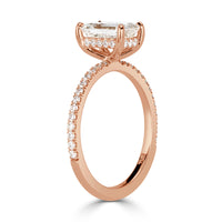 1.84ct Emerald Cut Diamond Engagement Ring