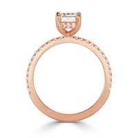 1.84ct Emerald Cut Diamond Engagement Ring