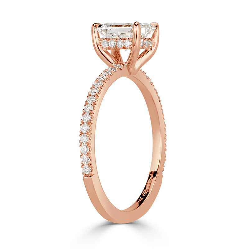 1.31ct Radiant Cut Diamond Engagement Ring