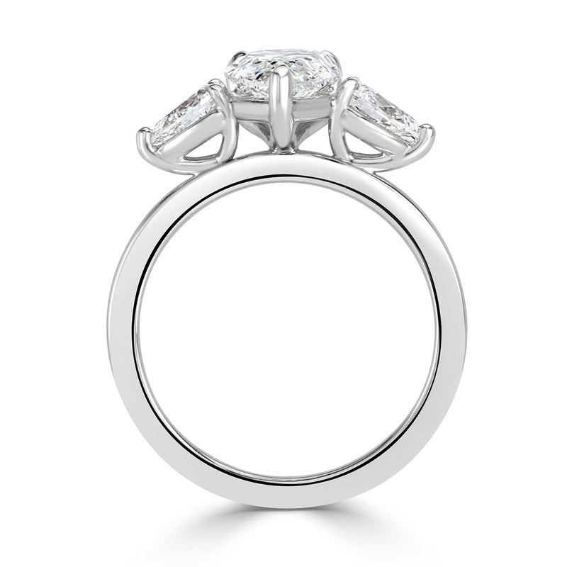 2.62ct Pear Shaped Diamond Engagement Ring